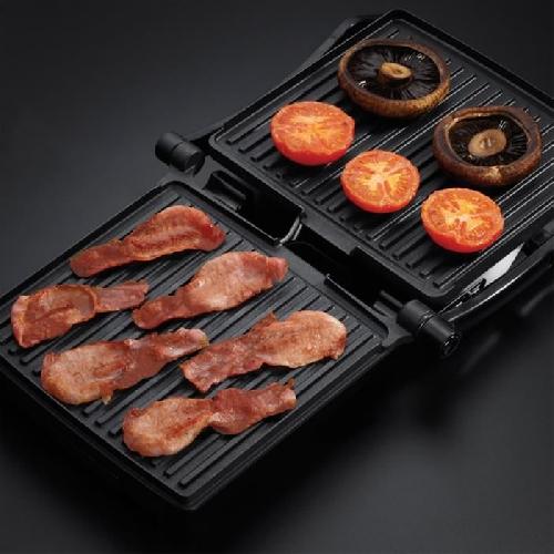 Grill Electrique Grill barbecue 3 en 1 - RUSSELL HOBBS - Cook at Home - 17888-56 - 1800 W - 5 portions - Acier brossé