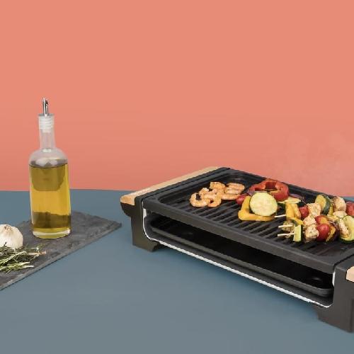 Grill Electrique Grill électrique 2 en 1 et Pierre a cuire - 8 personnes - H.KoeNIG RP320 - 1300 W