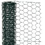 Cloture - Canisse - Brise Vue - Grillage - Panneau Grillage en fil de fer galvanise hexagonal plastifie vert 1 x 5 m - 13 mm - NATURE