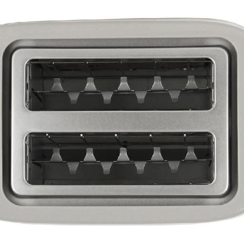 Grille-pain - Toaster Grille-pain - BRANDT - T02T1050W - 2 fentes - 7 niveaux de puissance - Tiroir ramasse-miettes - Blanc