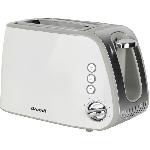 Grille-pain - Toaster Grille-pain - BRANDT - T02T1050W - 2 fentes - 7 niveaux de puissance - Tiroir ramasse-miettes - Blanc