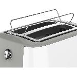 Grille-pain - Toaster Grille-pain - BRANDT - T02T1050W - 2 fentes - 7 niveaux de puissance - Tiroir ramasse-miettes - Blanc