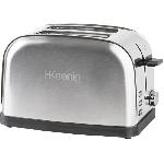 Grille-pain - Toaster Grille-pain deux tranches - HKoeNIG - TOS7 - 850 W - Acier inoxydable