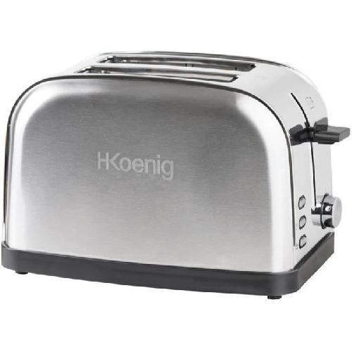 Grille-pain - Toaster Grille-pain deux tranches - HKoeNIG - TOS7 - 850 W - Acier inoxydable