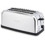 Grille-pain - Toaster Grille-pain H.KoeNIG TOAS28 - 2 fentes - 3 fonctions - Thermostat réglable 7 niveaux - Acier inoxydable - Gris