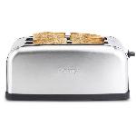 Grille-pain - Toaster Grille-pain H.KoeNIG TOAS28 - 2 fentes - 3 fonctions - Thermostat réglable 7 niveaux - Acier inoxydable - Gris