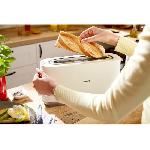 Grille-pain - Toaster Grille pain PHILIPS HD2590/00 - 1 fente - Thermostat réglable - Fonction réchauffage et dégongélation - Blanc
