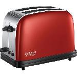 Grille-pain RUSSELL HOBBS 23330-56 - Colours Plus - Technologie Fast Toast - Rouge flamme - Fentes extra-larges