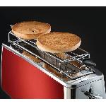 Grille-pain - Toaster Grille-Pain - RUSSELL HOBBS - Luna Rouge Solaire - Fente longue - 1420 W - Fonctions réchauffage et décongélation