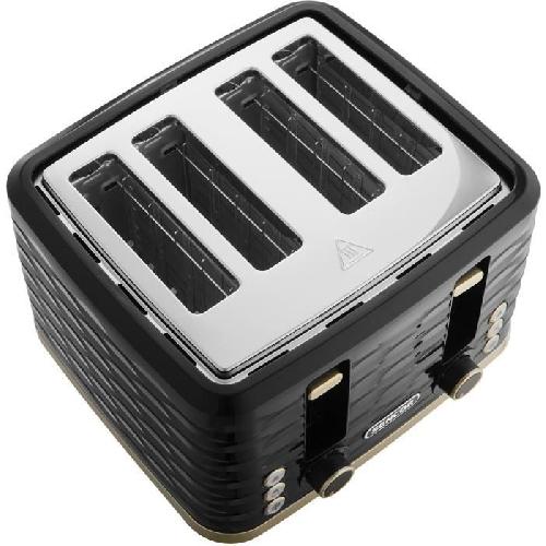 Grille-pain - Toaster Grille-pain - SENCOR - STS 7551BK - 1600 W - 4 fentes - Noir / or