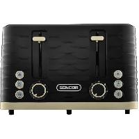 Grille-pain - Toaster Grille-pain - SENCOR - STS 7551BK - 1600 W - 4 fentes - Noir / or