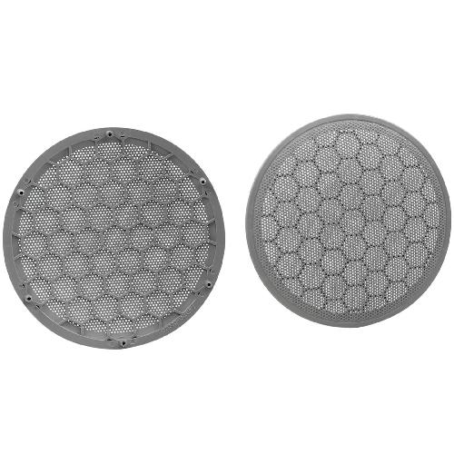 Grilles HP & Subs Grilles de haut-parleur gris 165mm compatible avec Leon Toledo Passat Golf - voir liste