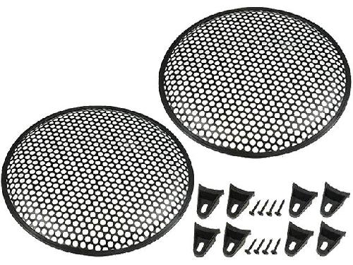 Grilles HP & Subs Grilles pour haut-parleur 30cm Noir Perforation en rond