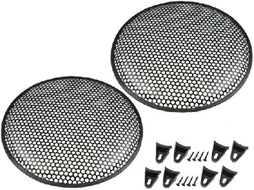 Grilles HP & Subs Grilles pour haut-parleur 37.5cm Noir Perforation en rond