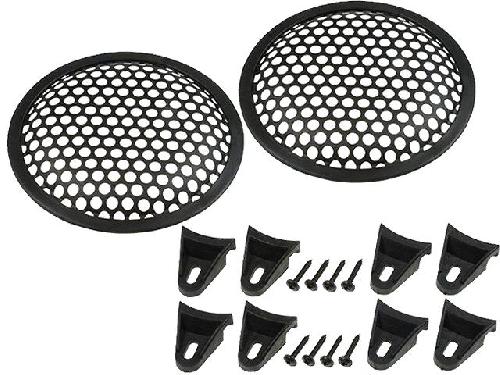 Grilles HP & Subs Grilles pour haut-parleur 6.5p Noir Perforation en rond