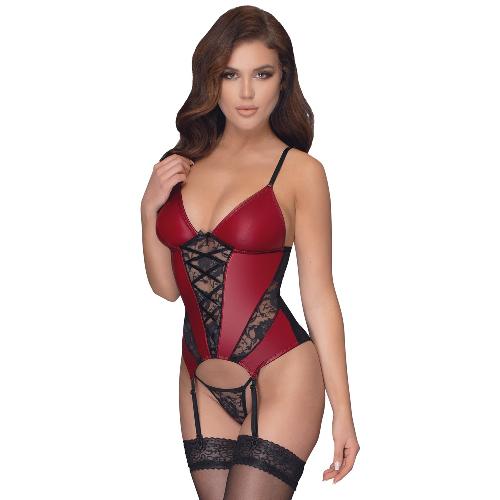 Guepieres et corsets Guepiere rouge et noire taille S