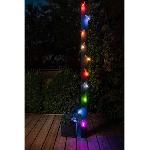 Decoration Lumineuse Guirlande solaire guinguette GALIX - 10 LED multicolores a filament - Extérieur