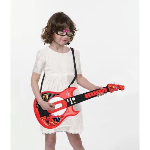 Imitation Instrument Musique Guitare électronique lumineuse avec lunettes équipées d'un micro - Ladybug