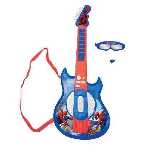 Imitation Instrument Musique Guitare électronique lumineuse avec lunettes équipées d'un micro - Spiderman