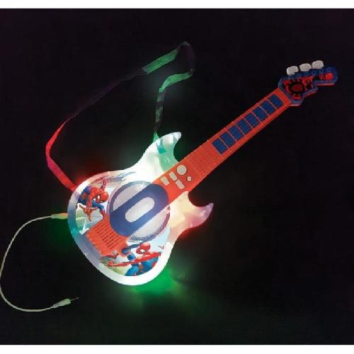 Imitation Instrument Musique Guitare électronique lumineuse avec lunettes équipées d'un micro - Spiderman