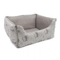 Habitat - Couchage AIME Panier pour Chat et Petit Chien. en Fourrure. Panier imprime Couchage Confort Doux Moelleux Pliable Reversible Taille S