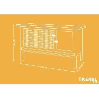 Habitat - Couchage KERBL - Clapier rongeur FRED 100 x 45 x 62 cm