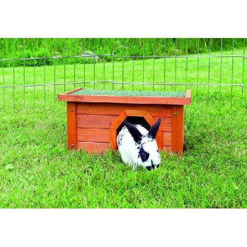 Accessoire De Cage - Abri Petit Animal Habitat pour petits animaux - TRIXIE - Natura - Pin verni - Extérieur - Lapin - Adulte - Rongeur