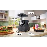 Hachoir Electrique Hachoir a viande Serie 4 - BOSCH - MFWS430B - 3 grilles de hachoir - Marche arriere - Noir