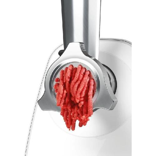 Hachoir Electrique Hachoir a viande SmartPower - BOSCH - MFW2520W - 2 grilles de hachoir - Garnisseur de saucisses - Blanc