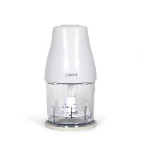 Hachoir Electrique Hachoir - LIVOO - 300 ml - 400 W - 1 vitesse et fonction turbo - 2 lames en inox - Blanc