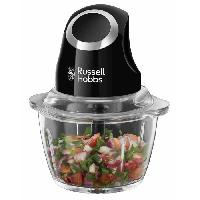 Hachoir Electrique Mini Hachoir - RUSSELL HOBBS - Desire 24662-56 - 200 W - Bol en verre 1 L - Lames inox - Noir mat