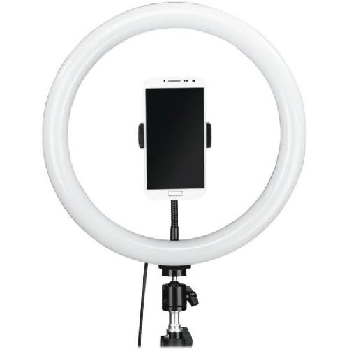 Lampe Esclave - Flash De Studio HAMA 00004643 - Anneau Lumineux LED + Trepied 30 cm - SpotLight Steady 120 ? Ringlight Smartphone et Tablette