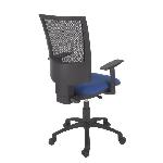 HASHTAG Chaise de bureau - Tissu bleu - L 65 x P 65 x H 106 cm