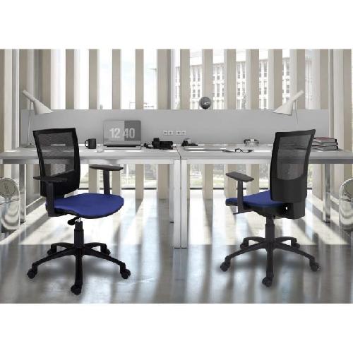 HASHTAG Chaise de bureau - Tissu bleu - L 65 x P 65 x H 106 cm