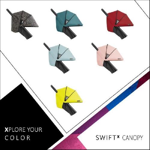 Pare-soleil Bebe - Canopy HAUCK Canopy pour poussette Swift X - rose