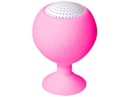 Haut-parleur mini pour tablette-smartphone - ventouse - silicone - 1.5W - rose - archives