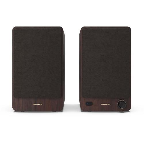 Enceinte - Haut-parleur Bibliotheque Haut-parleurs Bluetooth - SHARP - CP-SS30-BR- - Bibliotheque Marron - 2x 30W - 2 voies - Sans fil - 60W RMS