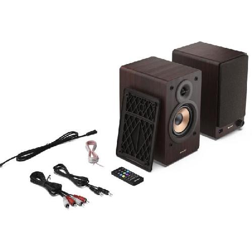Enceinte - Haut-parleur Bibliotheque Haut-parleurs Bluetooth - SHARP - CP-SS30-BR- - Bibliotheque Marron - 2x 30W - 2 voies - Sans fil - 60W RMS