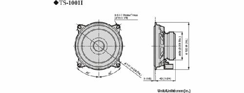 Enceinte - Haut-parleur De Voiture Haut-Parleurs Pioneer TS-1001i 110W 10cm