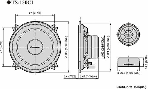 Enceinte - Haut-parleur De Voiture Haut-Parleurs Pioneer TS-130Ci 130W 13cm