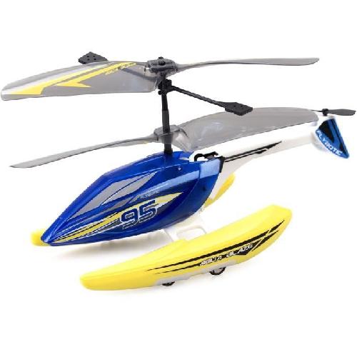 Vehicule Radiocommande Helicoptere Telecommande - FLYBOTIC - Helico Aqua Blaze - 19 -5 cm - jaune et noir - des 8 ans