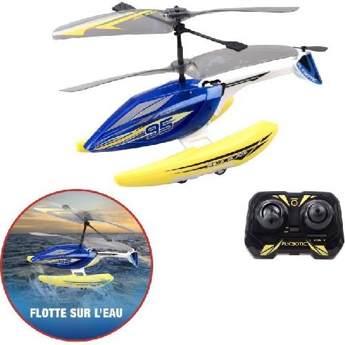 Vehicule Radiocommande Helicoptere Telecommande - FLYBOTIC - Helico Aqua Blaze - 19 -5 cm - jaune et noir - des 8 ans