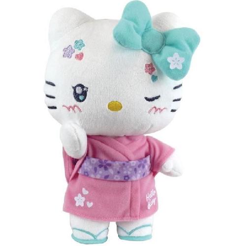 Peluche Hello Kitty Kimono Kawai Peluche +- 22 cm - JEMINI - Version kawai avec kimono rose et tongs.