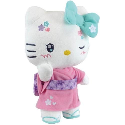 Peluche Hello Kitty Kimono Kawai Peluche +- 22 cm - JEMINI - Version kawai avec kimono rose et tongs.