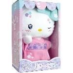 Peluche Hello Kitty Kimono Kawai Peluche +- 22 cm - JEMINI - Version kawai avec kimono rose et tongs.