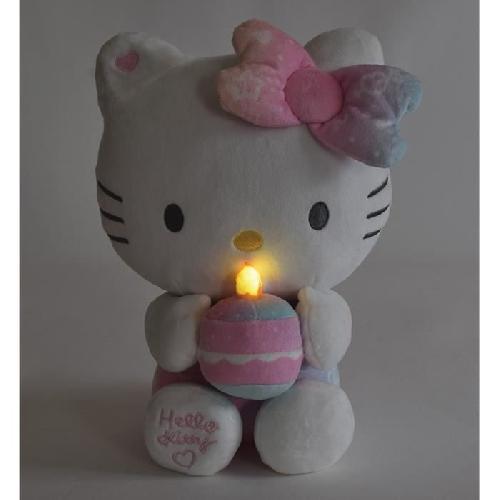 Peluche Hello Kitty Peluche Interactive Anniversaire +/- 26 cm - JEMINI - Musique. bougie et rire interactifs.