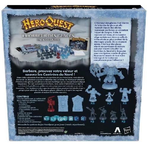 Jeu De Societe - Jeu De Plateau HeroQuest. extension L'horreur des glaces. a partir de 14 ans. systeme de jeu HeroQuest requis - Avalon Hill