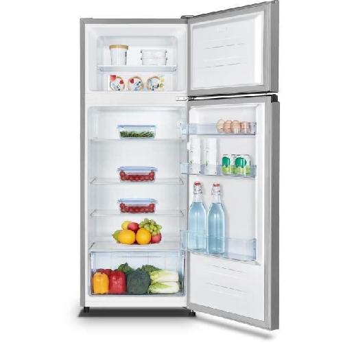 HISENSE RT267D4ADF Refrigerateur congelateur haut - 205L -164L+41L- - froid statique - L55.1x H143.4 - silver