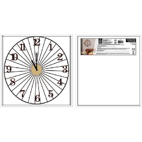 HOME DECO FACTORY Horloge filaire M6 - Fer - 50 cm - Noir