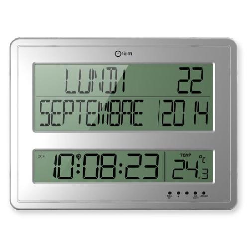 Horloge calendrier Grands Caracteres 43x32.5 cm blanche